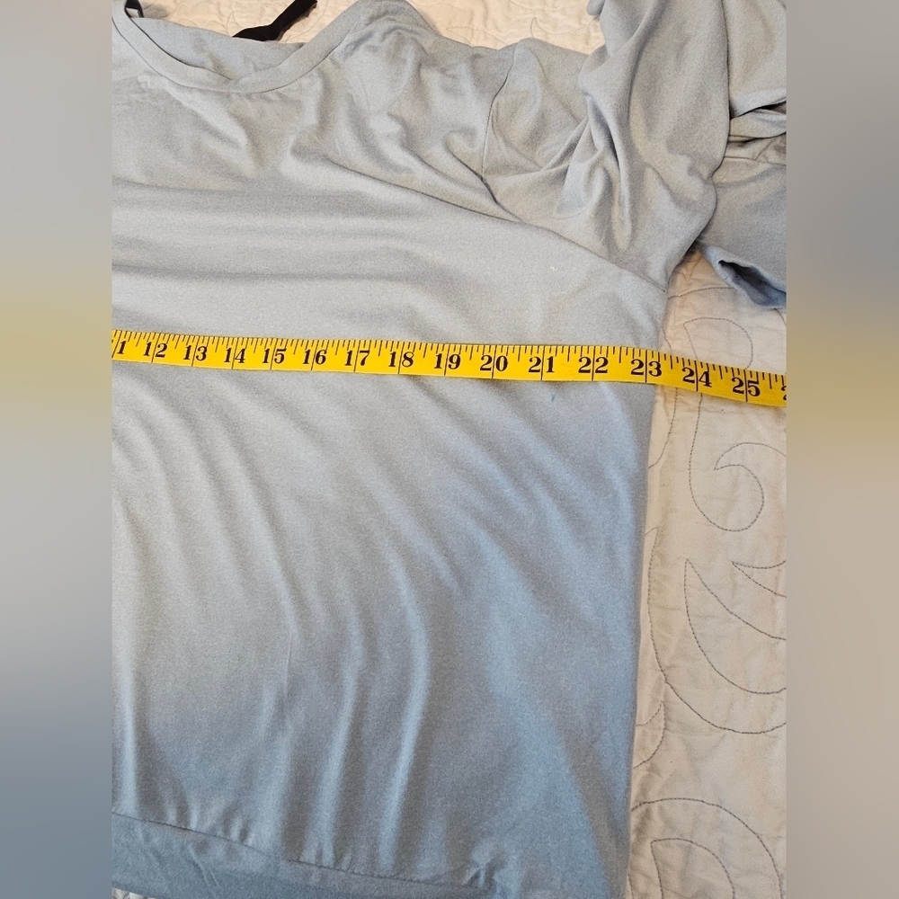 Lukka Lux Women's Light Blue Long Sleeve Crew Neck Top Size XL NWOT - Picture 5 of 6